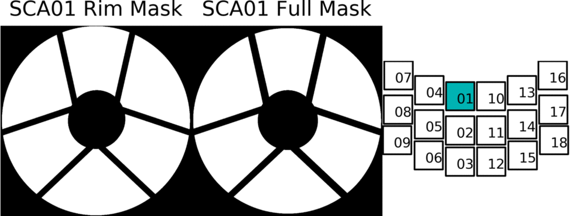 Pupil masks at different field points.